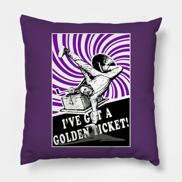 grandpa joe got a golden ticket Pillow by Primitive Podcast