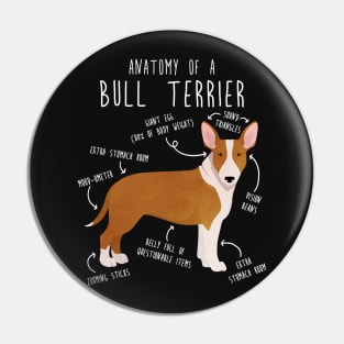 Bull Terrier Dog Anatomy Pin