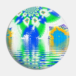 Tie Dye Hippy Landscape Pin