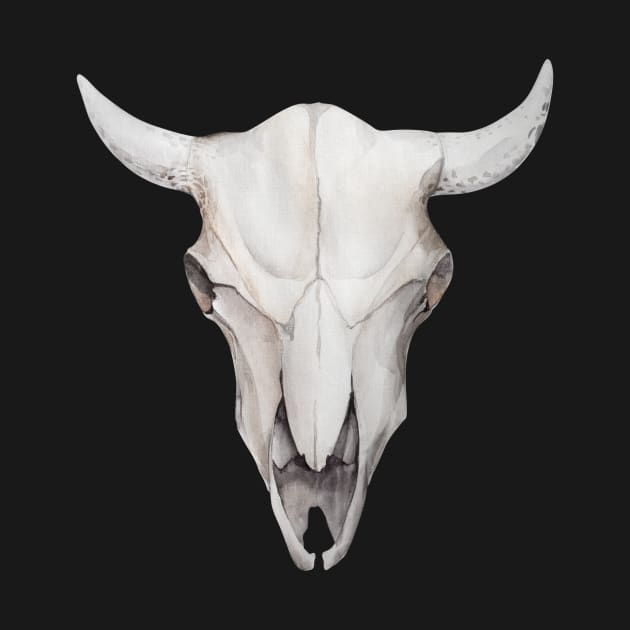 Buffalo skull by peggieprints