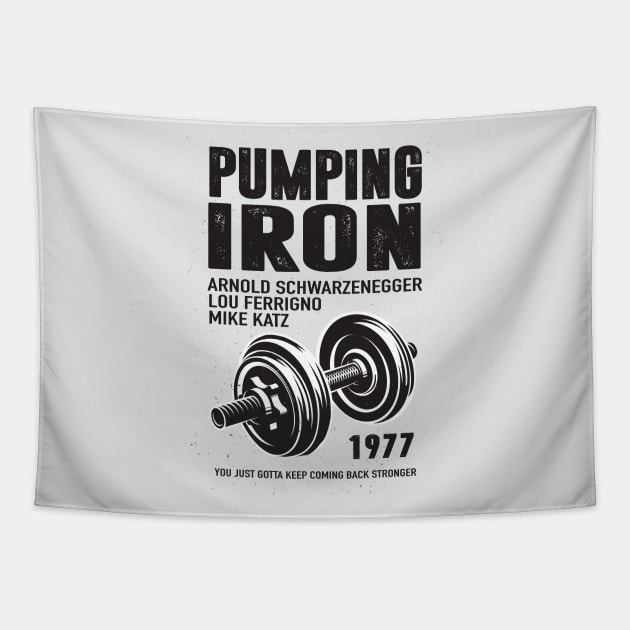 Pumping Iron - Alternative Movie Poster Tapestry by MoviePosterBoy