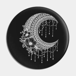 Floral moon chandelier mandala Pin