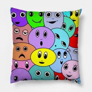 Smiley faces Fun Cartoon pattern Pillow