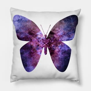 Purple grunge butterfly Pillow