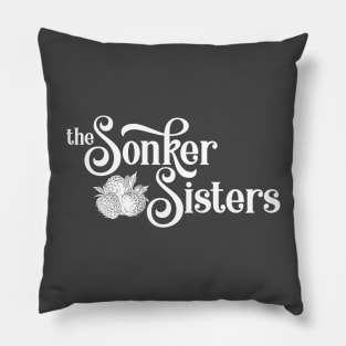 Sonker Sisters Logo White Pillow