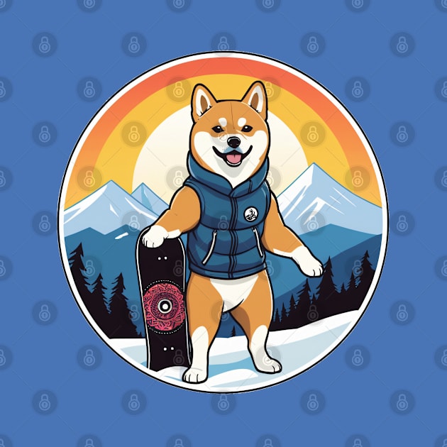 Pro Shiba Snowboarder by nicecorgi