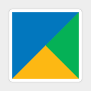 Blue Yellow Green Triangles Magnet