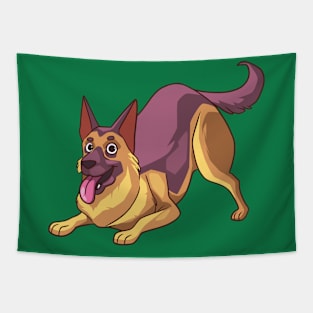 Funny German Sheperd Tapestry