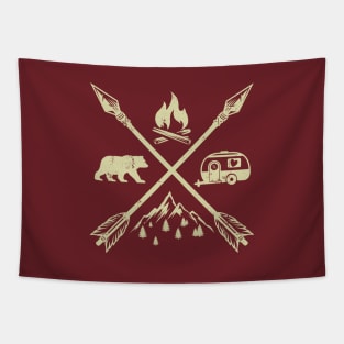 Crossed Arrows Camping Tapestry