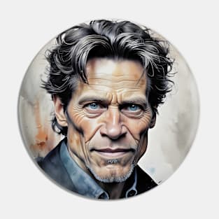 Portrait of Willem Dafoe Pin