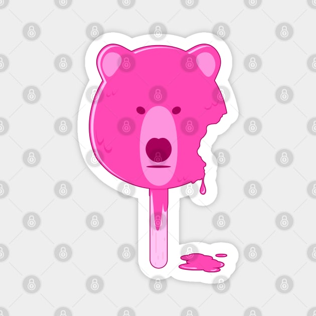 Pink Ice Cream Bear Magnet by ArtDiggs