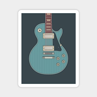 Faded Pelham Blue Rock LP Guitar Magnet