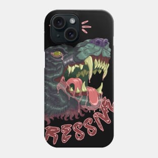 crying angry wolf Phone Case