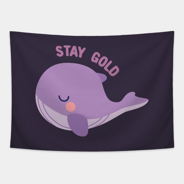 BTS whale plush stay gold Tapestry by Oricca