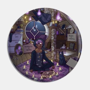 Modern Male Witch Attic Pin