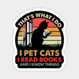 Cats and Books Magnet