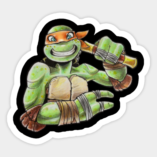 Mikey Ninja Turtles Sticker Teepublic