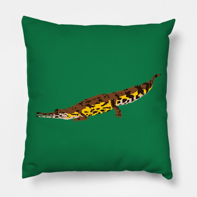 False Gharial Tomistoma Pillow by stargatedalek