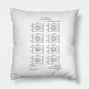 Duplex Pumping Engine Vintage Patent Hand Drawing Pillow