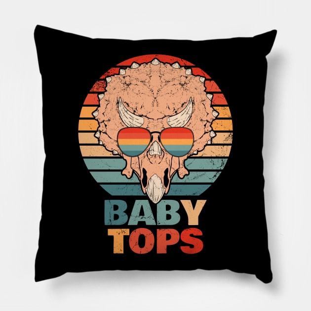 Babytops Cute Triceratops Baby Pillow by NicGrayTees