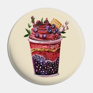 berry smoothie hand drawn Pin