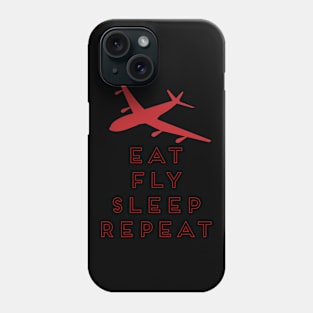 Eat fly sleep repeat Phone Case