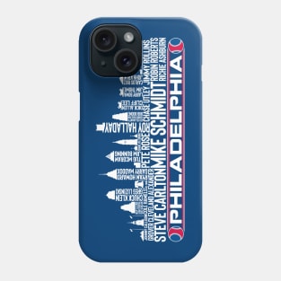 Philadelphia Baseball Team All Time Legends, Philadelphia City Skyline Phone Case