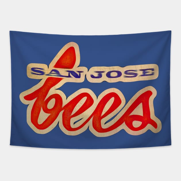 San Jose Bees Baseball Tapestry by Kitta’s Shop