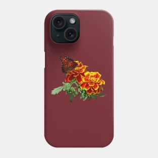 Butterflies - Queen Butterfly On Marigold Phone Case