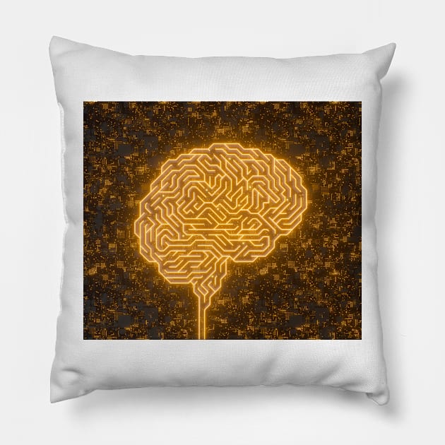 Human brain, conceptual illustration, (F034/8584) Pillow by SciencePhoto