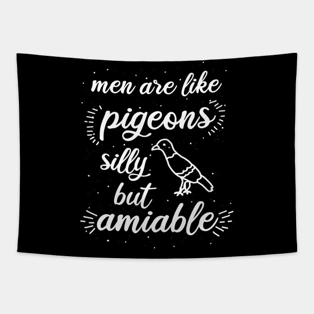 Men pigeon saying breeder carrier pigeon lover Tapestry by FindYourFavouriteDesign