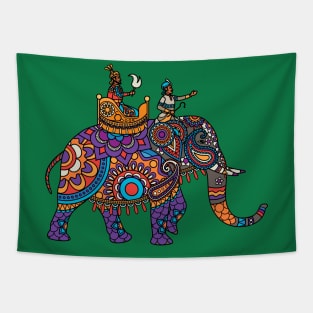 Indian ornate maharajah elephant Tapestry