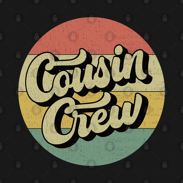 Cousin Crew Logo Retro Striped 70s Vintage Aesthetic by Inspire Enclave