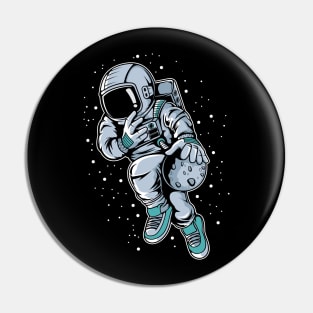 astronaut basketball Pin