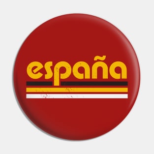 Retro Spain Football // Vintage Grunge Spanish Pride Word Art Pin