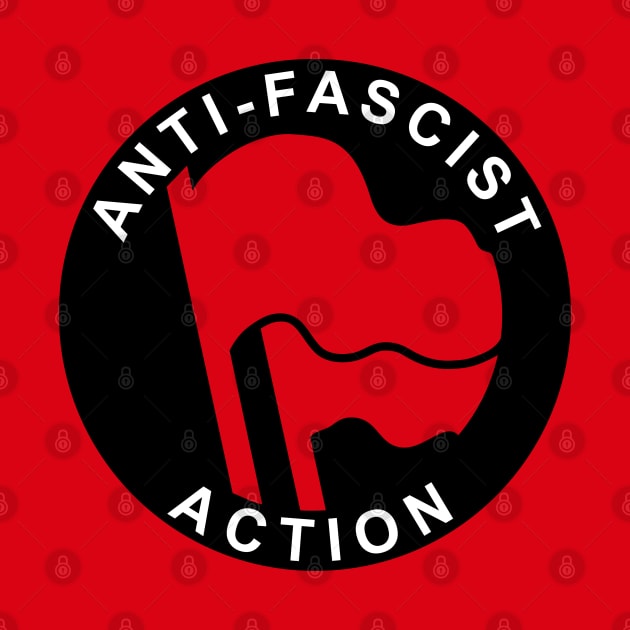 Anti-Fascist Action Red Flags ANTIFA Symbol by vlada123