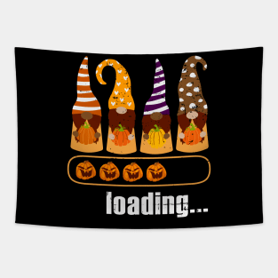 Pumpkin Season Loading Funny Gnome Fall Season Tapestry