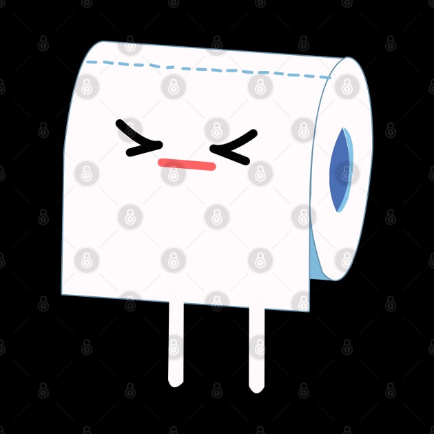 Cute Frustrated Toilet Paper Graphic Illustration by StreetDesigns