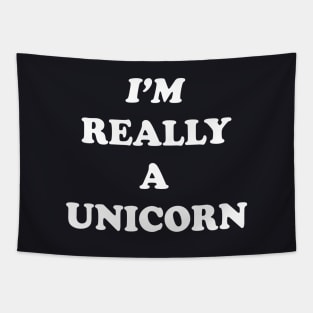 I M Really A Unicorn Tumblr Funny Meme Unicorn Tops Im Really A Unicorn Horse Tapestry