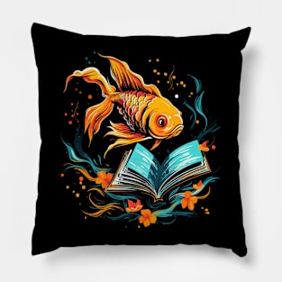 Goldfish Reads Book Pillow