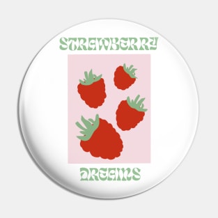 Cute strawberry pastel design, strawberry dreams Pin