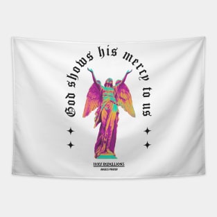 God Show His Mercy - Angels Prayer #001 Color by Holy Rebellions Tapestry