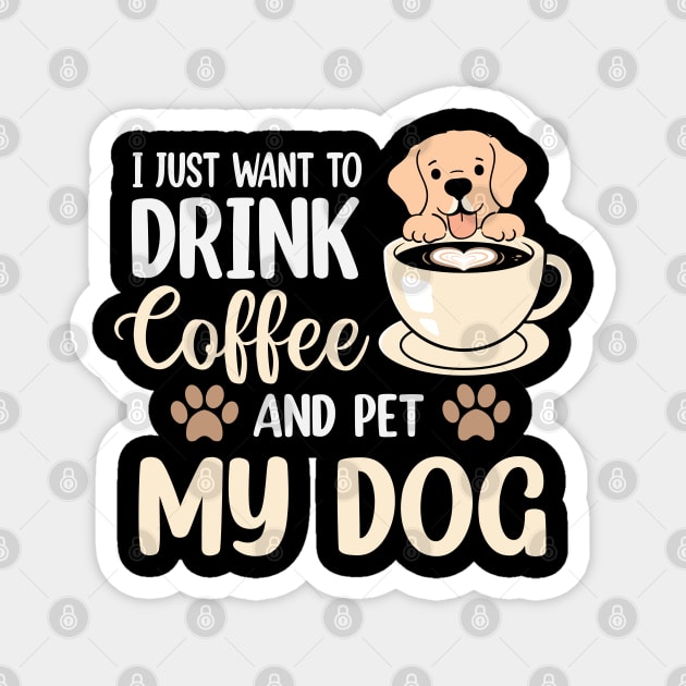 Coffee and Dog Lover Magnet by ryanjaycruz