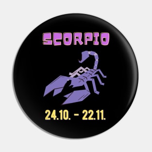 Scorpio Zodiac Astrology Birthday Astrologist Pin