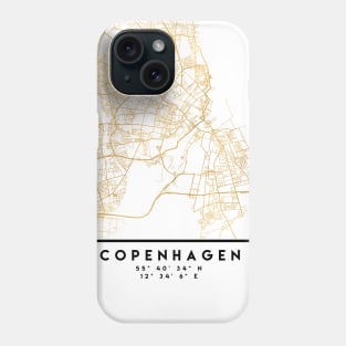 COPENHAGEN DENMARK CITY STREET MAP ART Phone Case