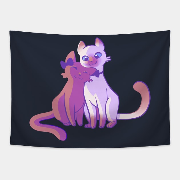 Purrfect Pair Tapestry by JessicaCollicelli