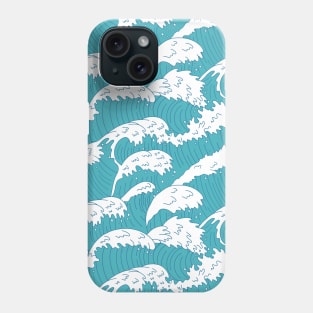 blue vintage waves Phone Case