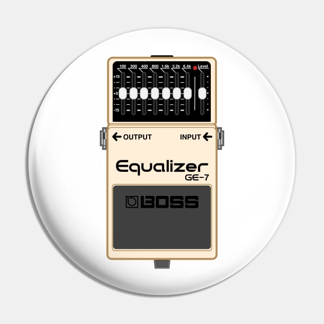 Boss GE-7 Equalizer Guitar Effect Pedal Pin by conform