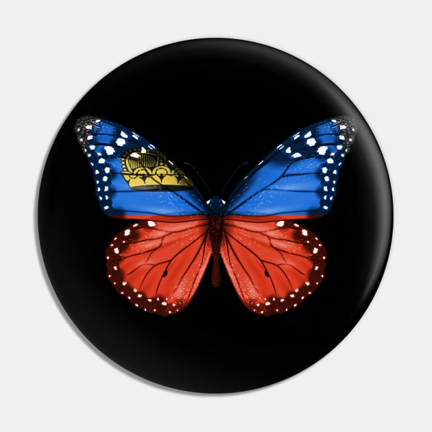 Liechtensteiner Flag  Butterfly - Gift for Liechtensteiner From Liechtenstein Pin by Country Flags