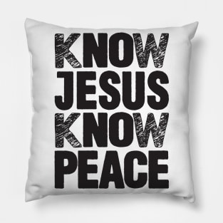 Know Jesus Know Peace Pillow